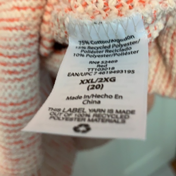 Time and Tru Ribbed Orange Sweater XXL - Picture 7 of 7